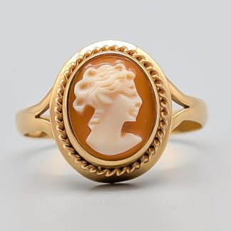 Ring i Guld med Kamé 18K 2.08g 16.25mm
