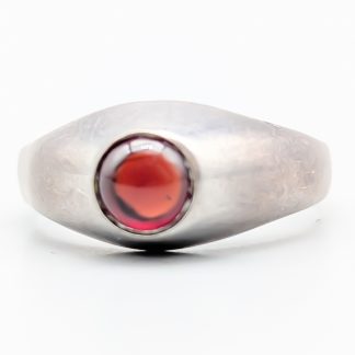 Ring i Silver med Röd Sten S830 1.98g 15.25mm