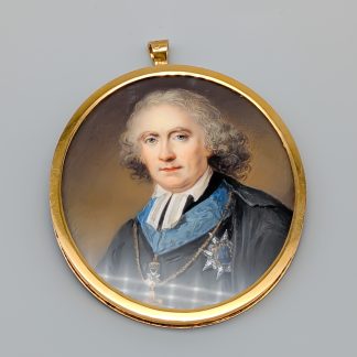 Antikt Hänge i Guld med Minityrmålning 18K 50.24g 68mm