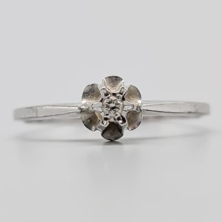 Solitärring i Vitguld med Diamant 18K 1.41g 17.25mm