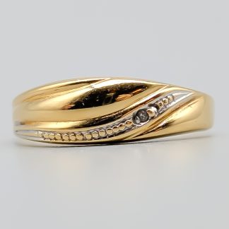 Diamantring i Guld 18K 1.33g 17.75mm