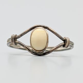 Ring i Silver med Sten S830 1.13g 17.75mm