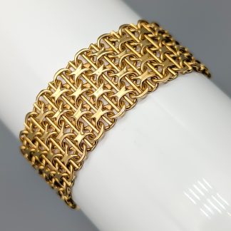 19cm X-Länk med Stav i Guld 18K 32.3g