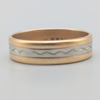 Mönstrad ring i Flerfärgat Guld 18K 5.61g 19.5mm