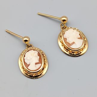 Örhängen i Guld med Kamé 18K 1.87g 18mm