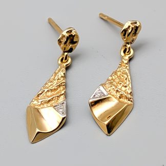 Diamantörhängen i Flerfärgat Guld 18K 2.86g 26mm