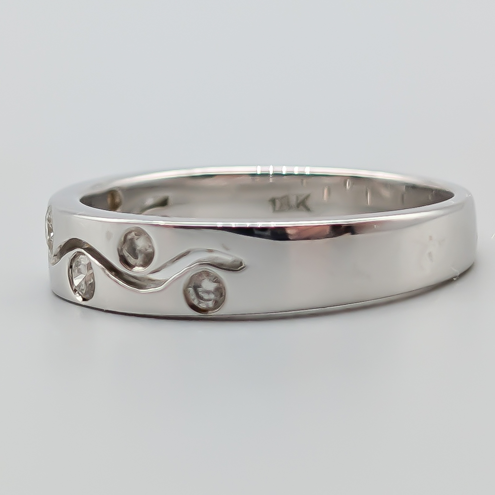 Diamantring i Vitguld 18K 3.56g 16.25mm