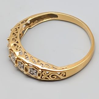 Diamantring i Guld 18K 1.47g 16.5mm