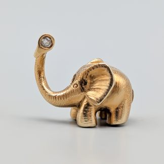 Ole Lynggaard Lås Elefant i Guld med Diamant 14K 8.72g 24mm