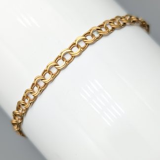 19cm Bismarcklänk i Guld 18K 2.24g