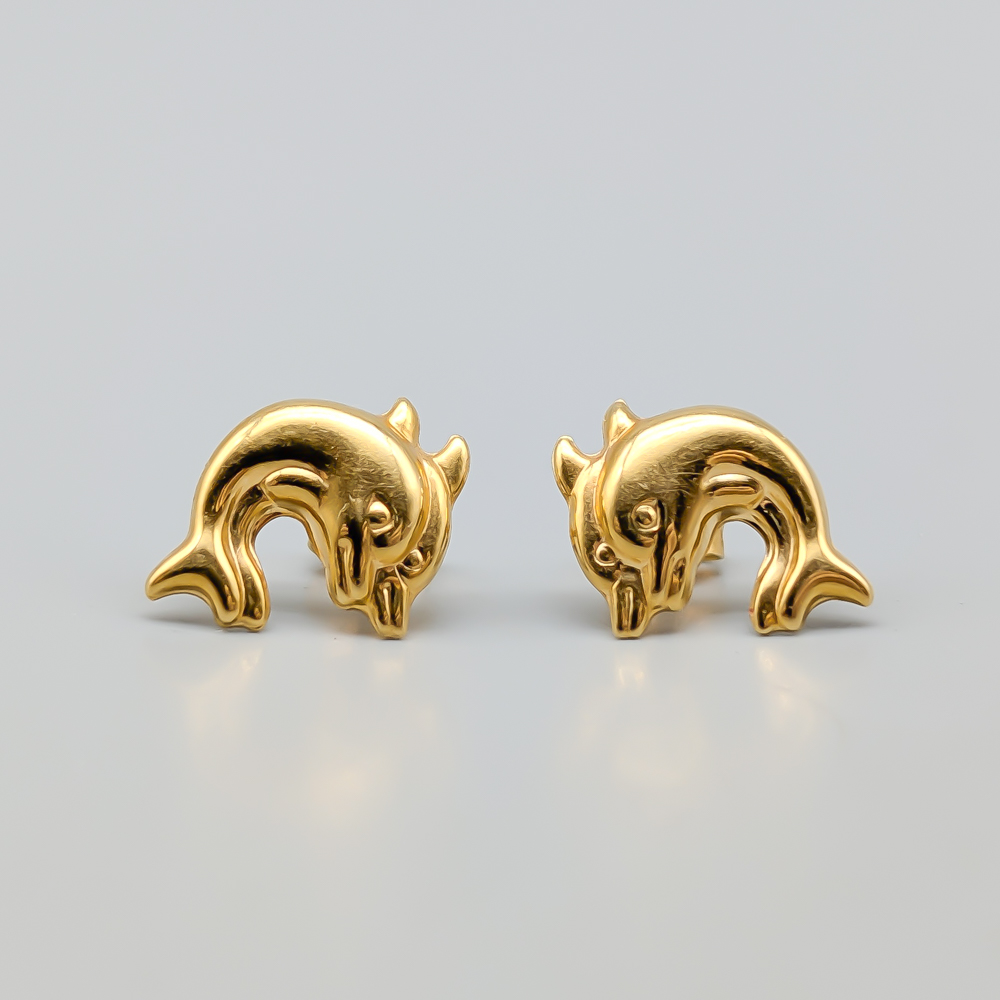 Örhängen i Guld Delfiner 18K 1.53g 16mm