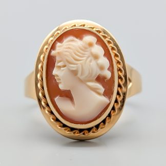 Ring i Guld med Kamé 18K 3.58g 17mm