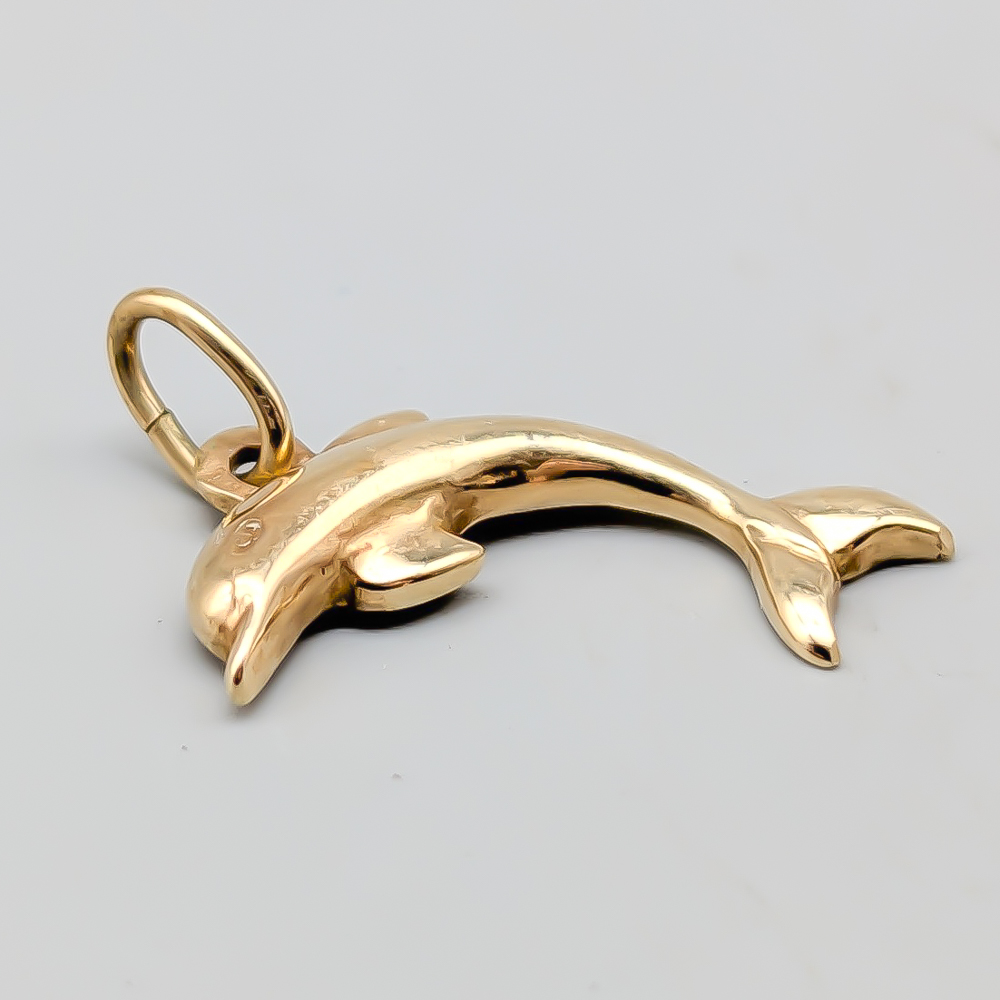 Hänge i Guld Delfin 14K 1.51g 20mm - Bild 2