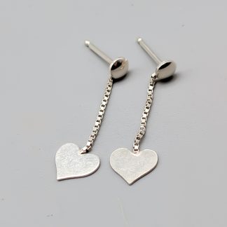 Örhängen i Silver Hjärtan S925 1.1g 30mm