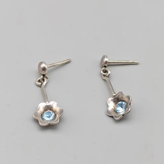 Örhängen i Silver med Blå Stenar S830 1.19g 21mm