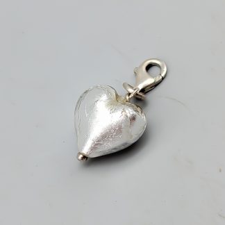Hänge i Silver med Glashjärta S925 2.7g 17mm