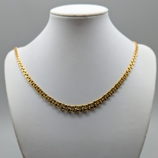 46.5cm Doserad Bismarcklänk i Guld 18K 17.24g