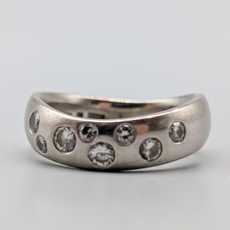 Diamantring i Vitguld 18K 12.66g 20mm