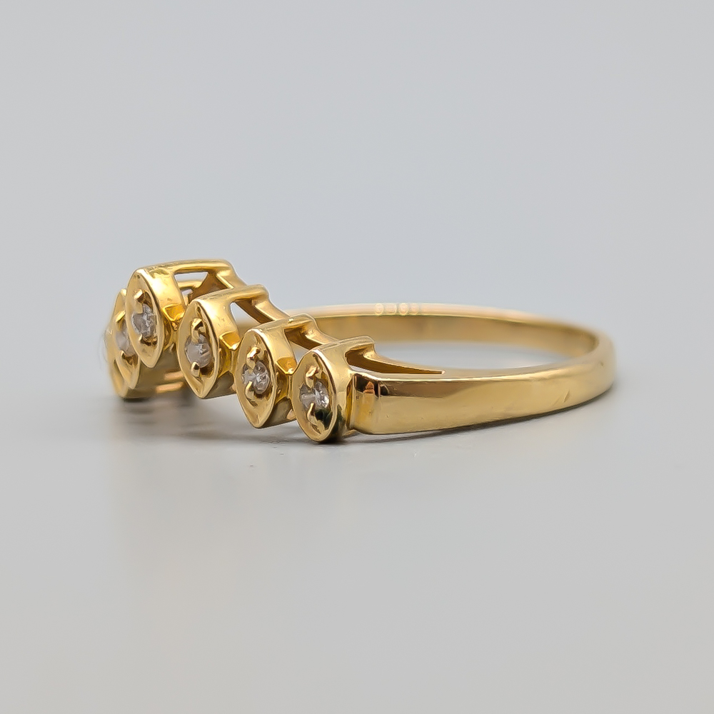 Diamantring i Guld 18K 2.11g 16.75mm - Bild 2