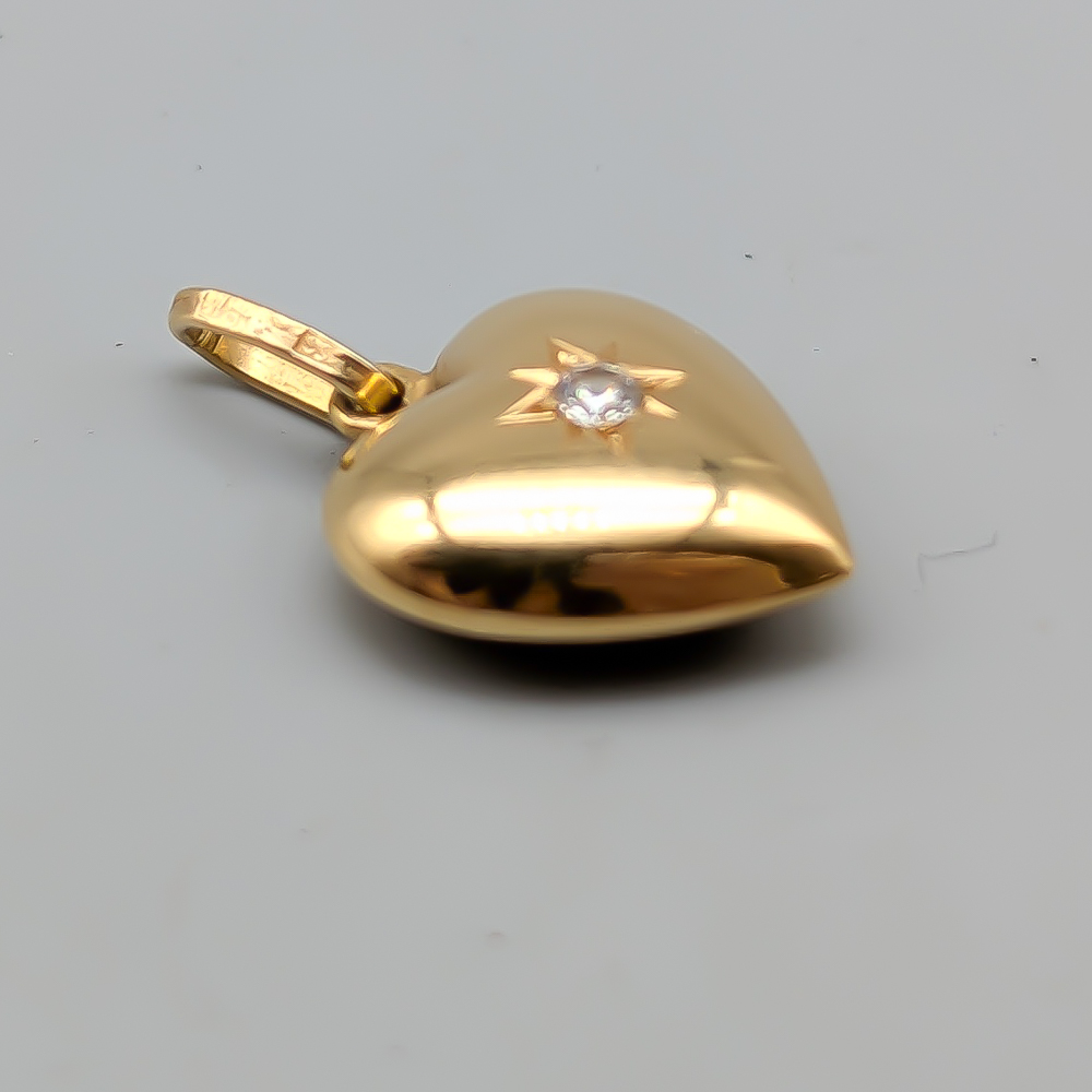 Hänge i Guld med Månadssten April 18K 0.73g 13mm