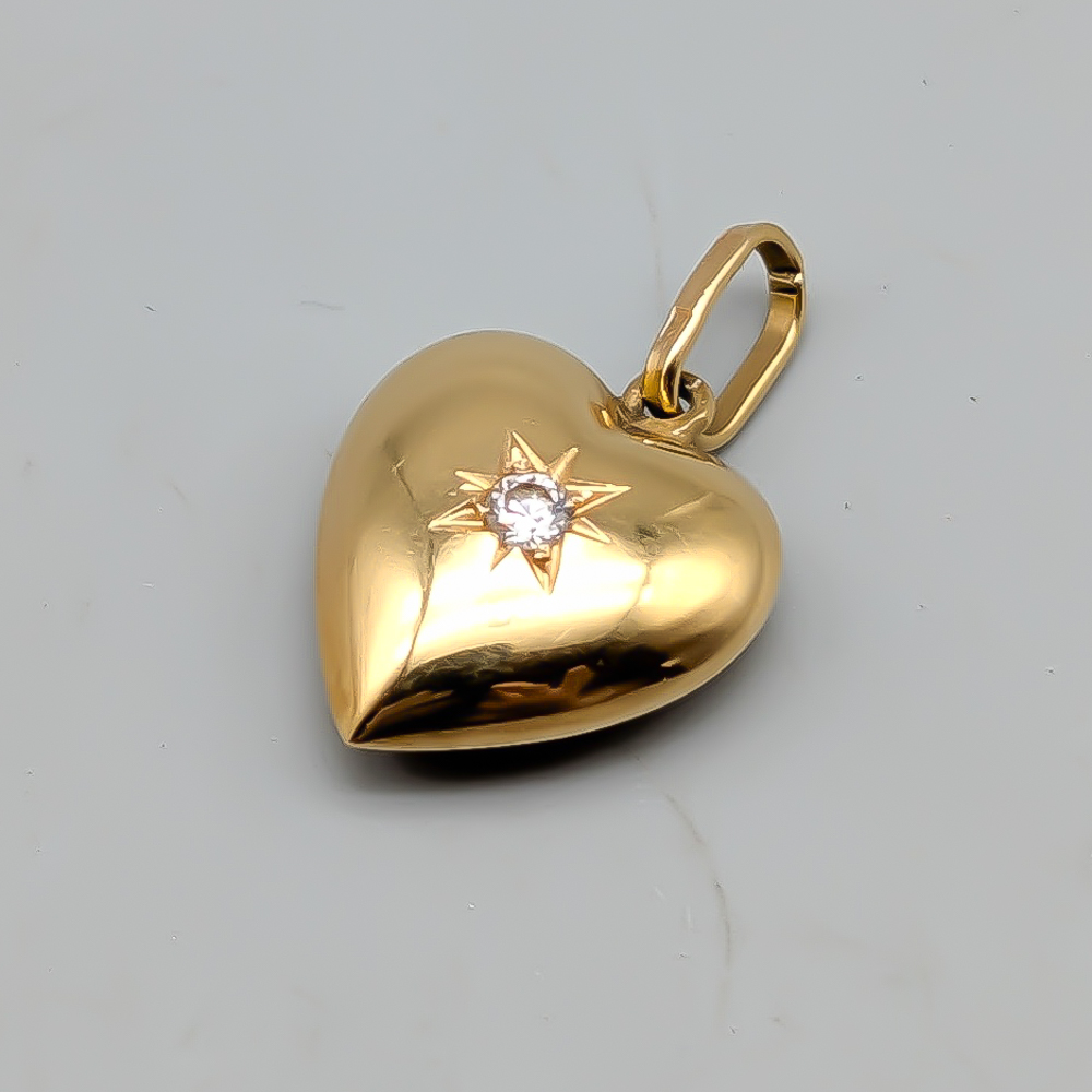 Hänge i Guld med Månadssten April 18K 0.73g 13mm - Bild 2