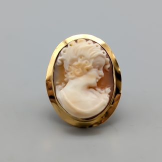 Ring i Guld med Kamé 18K 4.43g 17mm