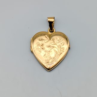 Hänge i Guld Medaljong Hjärta 18K 10.18g 30mm