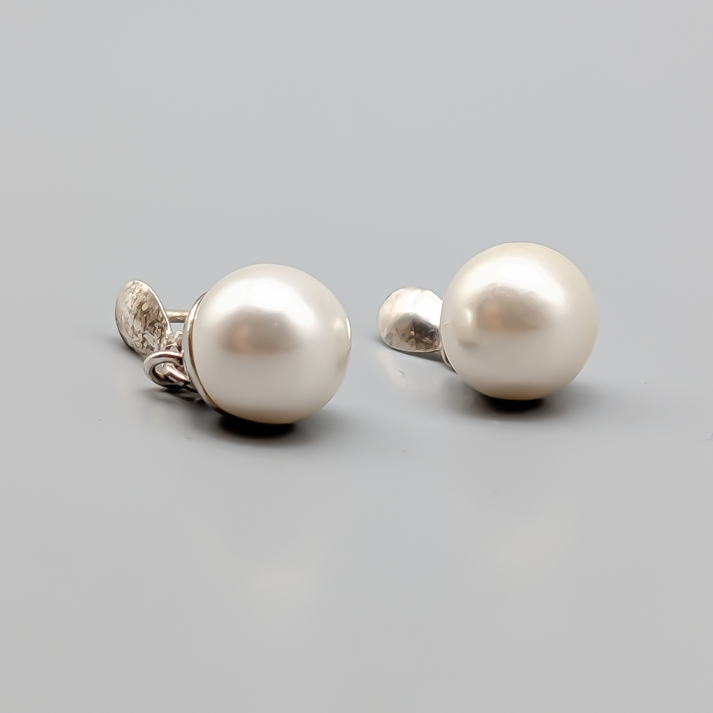 Örhängen i Silver med Fauxpärlor S830 1.01g 18mm