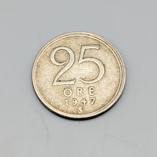 25 öre Sverige 1947 S400 2.32g 17mm