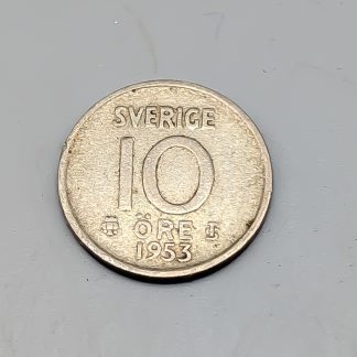 10 öre Sverige 1953 S400 1.44g 15mm