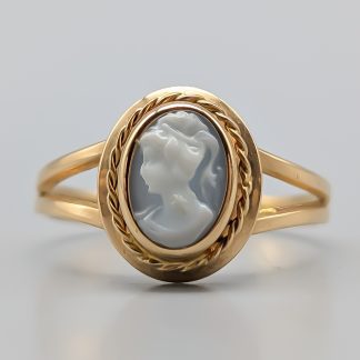 Ring i Guld med Kamé 18K 1.33g 15.25mm