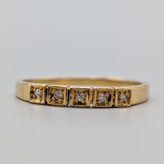 Diamantring i Guld 18K 1.92g 17.75mm