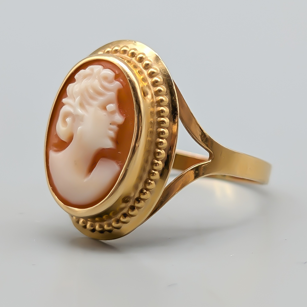 Ring i Guld med Kamé 18K 2.04g 17mm - Bild 3
