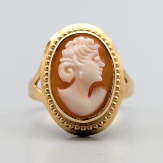 Ring i Guld med Kamé 18K 2.04g 17mm