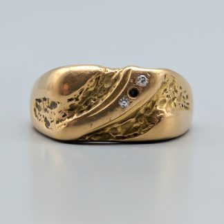 Klackring i Guld med Diamanter 18K 8.61g 22mm