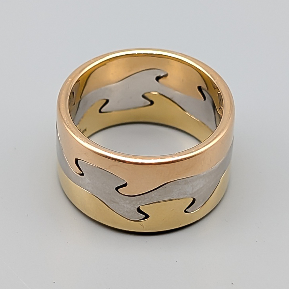 Georg Jensen "Fusion ring" Ring i Flerfärgat Guld 18K 17.95g 18.75mm - Bild 4