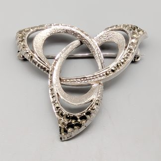 Brosch i Silver med Markasiter S830 10.14g 40mm