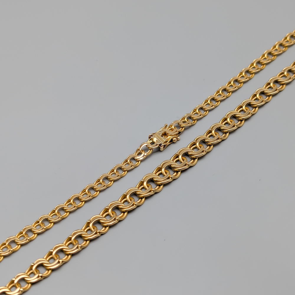 45cm Doserad Bismarcklänk i Guld 18K 29.66g - Bild 2