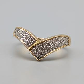 Diamantring i Guld 18K 4.08g 17mm