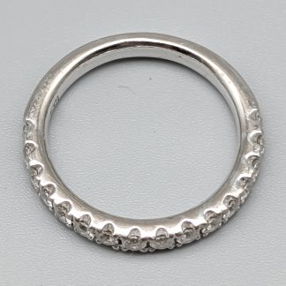 Alliansring i Vitguld med Diamanter-0