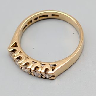 Alliansring i Guld med Diamanter-0