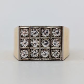 Diamantring i Flerfärgat Guld 18K 9.08g 16mm
