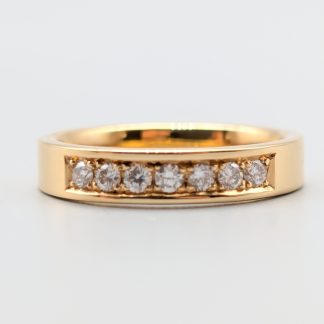 Flemming Uziel Alliansring i Guld med Diamanter-3