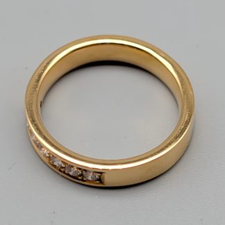 Flemming Uziel Alliansring i Guld med Diamanter-0