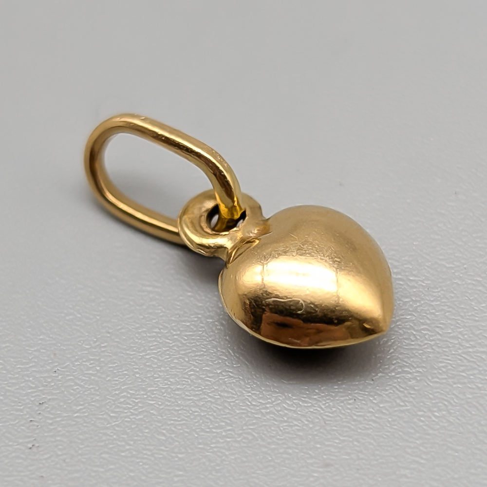 Hänge i Guld Hjärta 18K 0.55g 10mm