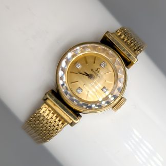 Omega Guldklocka med Diamanter Damur 18K 25.41g 16cm