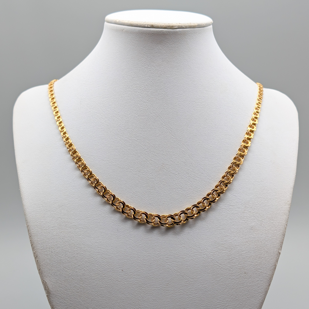 51cm Doserad Bismarcklänk i Guld 18K 19.39g