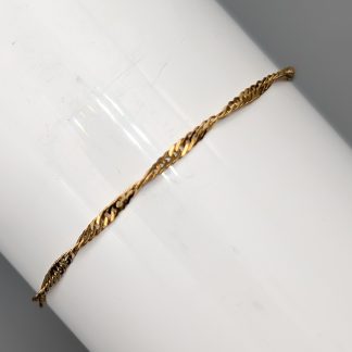 Singaporelänk i Guld 18K 1.52g 25cm