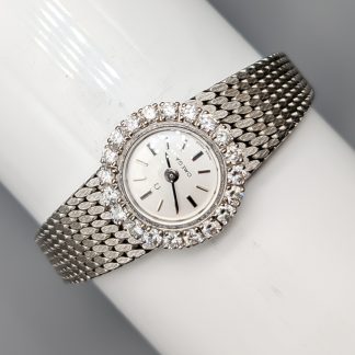 Omega Vitguldklocka med Diamanter 18K 35.61g 17.5cm