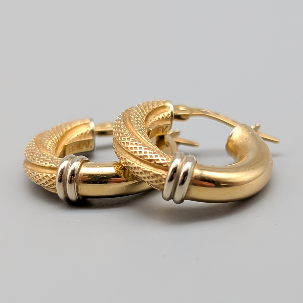 Örhängen i Flerfärgat Guld 18K 2.9g 18mm